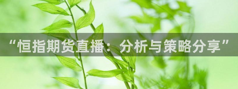 英超直播小九直播：“恒指期货直播：分析与策略分享”